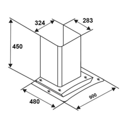 Kích thước máy hút mùi Sevilla SV-490