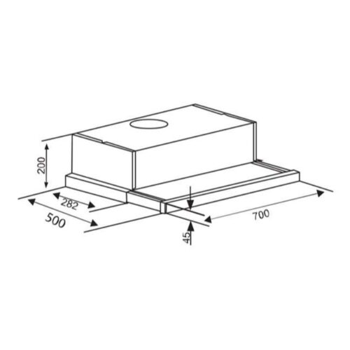 Kích thước máy hút mùi Sevilla SV-700S Pro