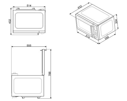 lo vi song ket hop nuong hafele smeg moe25x 536.34.203 3