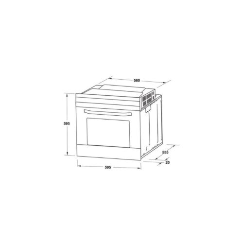 Kích thước của Lò nướng HAFELE HO-2K65A 538.61.431