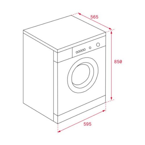 Kích thước của Máy giặt sấy Teka TKD 1510 WD EU EXP