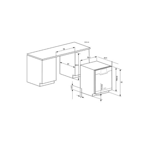 Kích thước máy rửa bát Spelier SP-08 UOZ