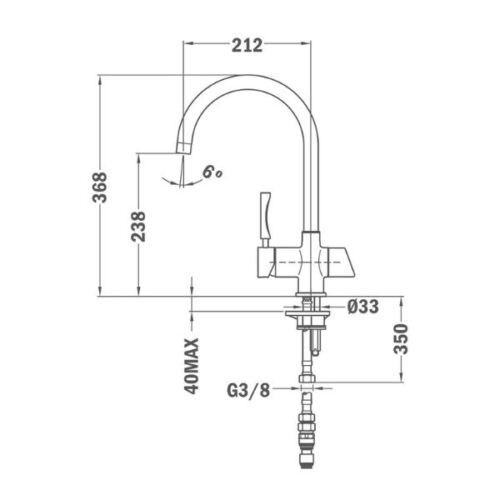 Kích thước của Vòi rửa Teka Sink faucet OS 200