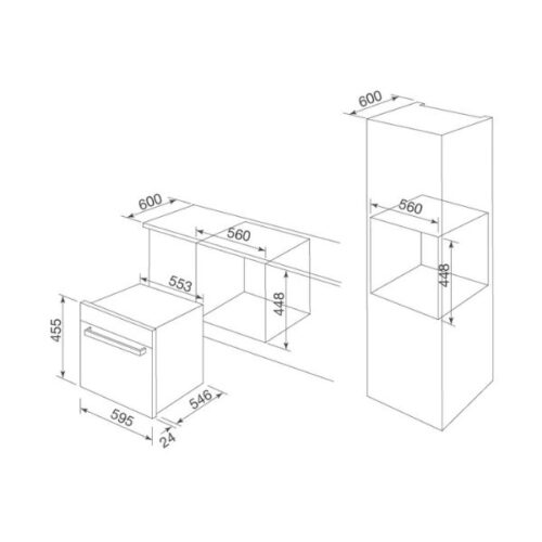 Kích thước của Lò Vi Sóng Malloca MW-40CP