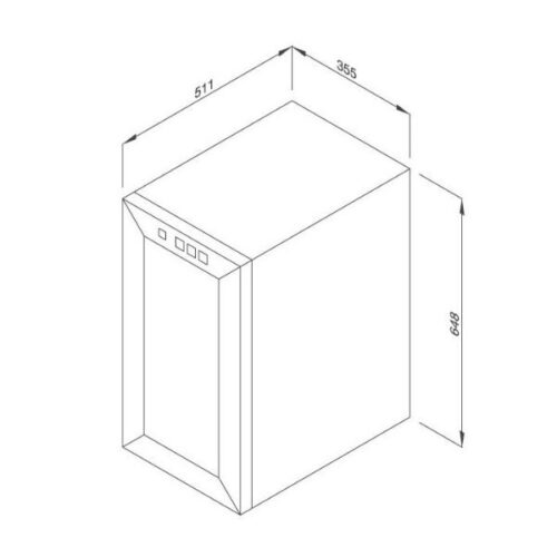 Kích thước của Tủ Rượu Malloca MWC-48B