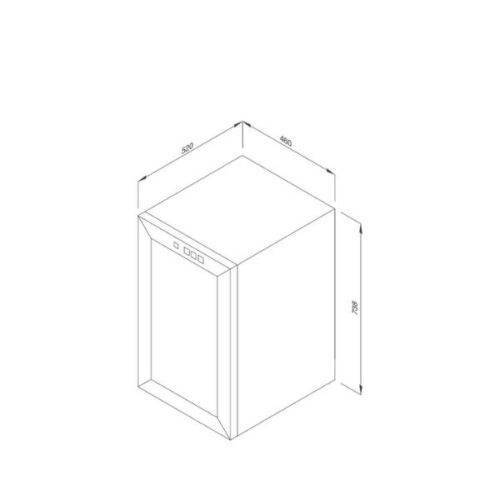 Kích thước của Tủ rượu Malloca MWC-65B