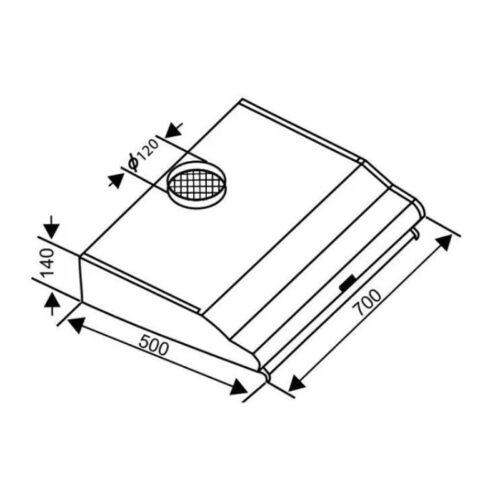 Kích thước máy hút mùi âm tủ Sevilla SV-270W