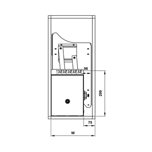 Giá bát nâng hạ kèm ống đựng đũa Hafele 504.76.142