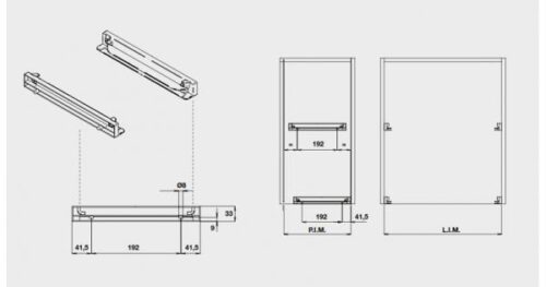 Kích thước của Khay up bát đĩa Hafele 544.01.007