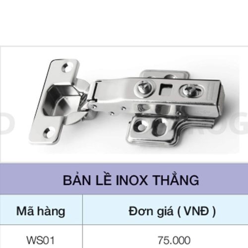 Bản lề Inox thẳng Eurogold WS01