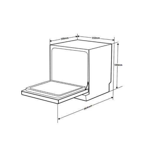 kích thước của máy rửa bát Hafele HDW-T5551B 538.21.340