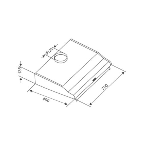 Kích thước máy hút khử mùi Canzy CZ 70WR