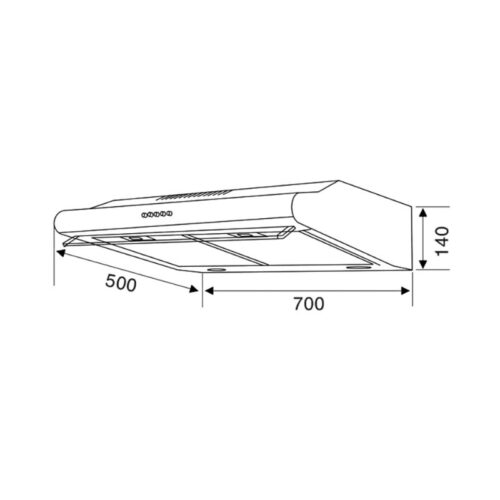 Kích thước máy hút mùi Canzy CZ 2070I