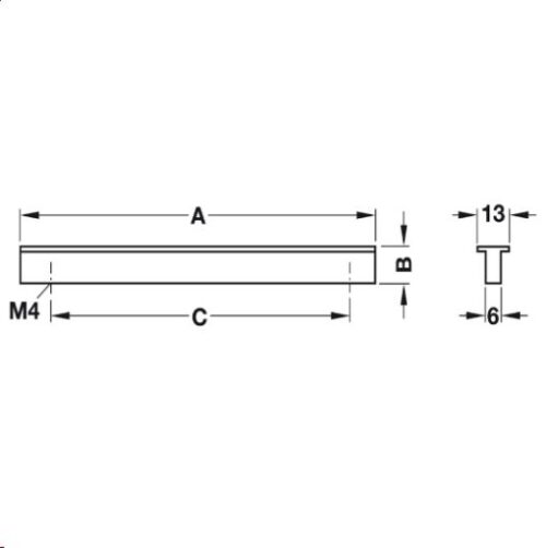 Tay Nắm Nhôm 150mm Hafele 107.24.902