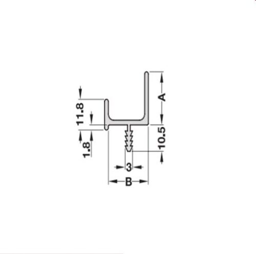 Tay Nắm Dạng Thanh Nhôm 3000mm Hafele 126.22.303