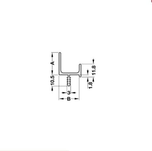 Tay Nắm Dạng Thanh Nhôm 3000mm Hafele 126.27.909