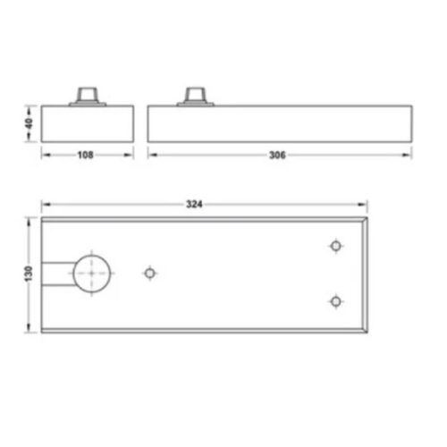 Kích thước bản lề sàn DCL41 EN4 150Kg Hafele 932.84.046