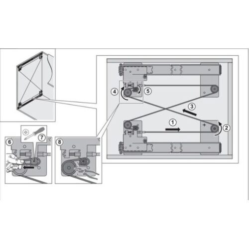 Cửa trượt xoay bằng gỗ Hafele 408.25.340