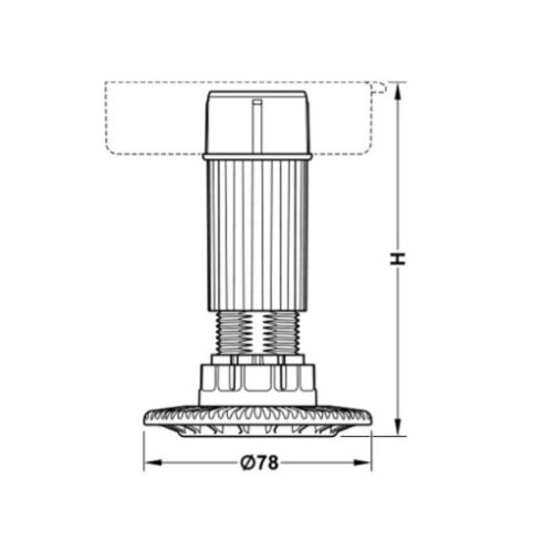 Chân Tủ Có Điều Chỉnh Chiều Cao H100mm Hafele 637.76.353