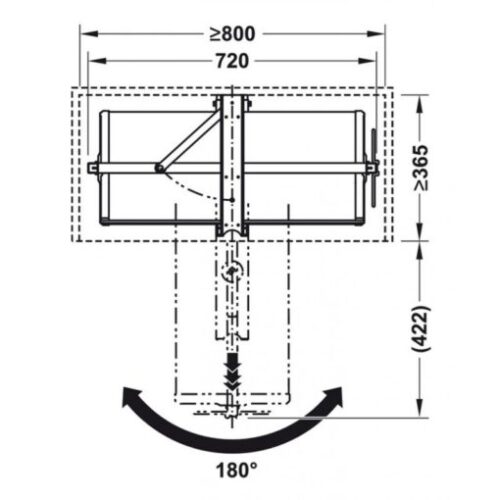 Kệ để giày 1680mm màu đen Hafele 806.22.401