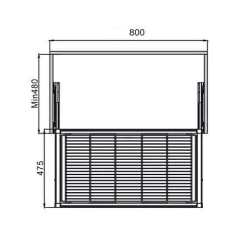 Rổ Kéo Bằng Kim Loại 800mm Hafele 807.95.143