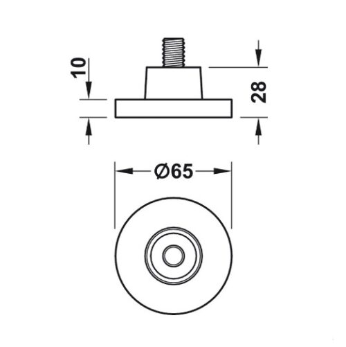 Kích thước của Bas gắn tường nhà vệ sinh công cộng Hafele 988.98.000