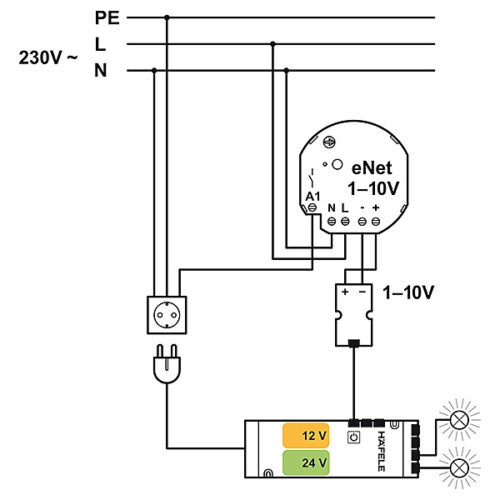 Bộ điều chỉnh sáng tối Hafele 833.89.144