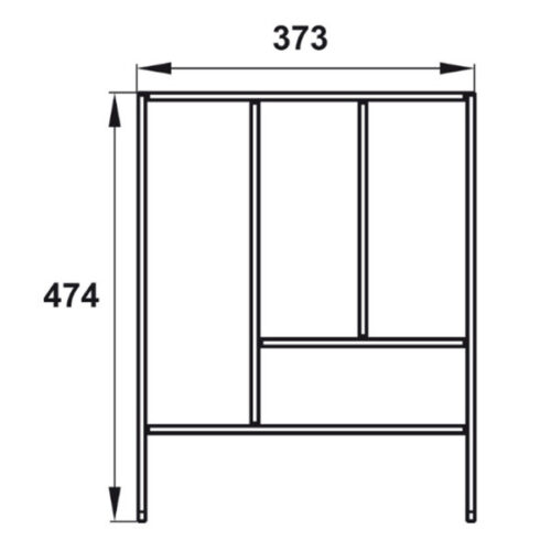 Kích thước của Bộ khay chia ngăn kéo Hafele 552.52.804