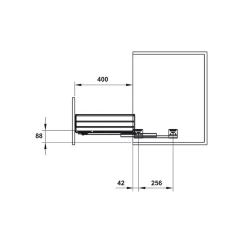 Kích thước của Bộ rổ bát đĩa Cucina Cappella 549.08.145 700mm Inox 304