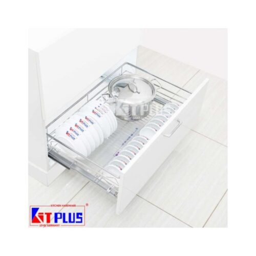 Giá xoong nồi, bát đĩa đa năng nan tròn Inox mờ Kit Plus DM90S