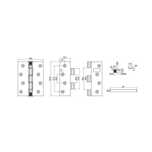 Bản lề lá Bauma 926.20.343