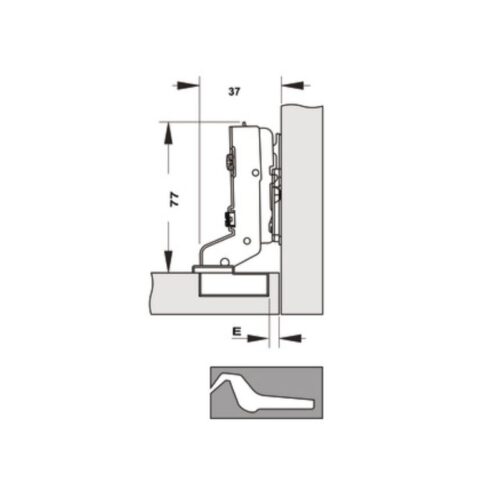 Bản lề Cucina Legato 334.00.032 inox 304