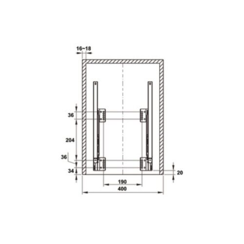 Thùng rác gắn cánh Cucina Viola 503.48.504