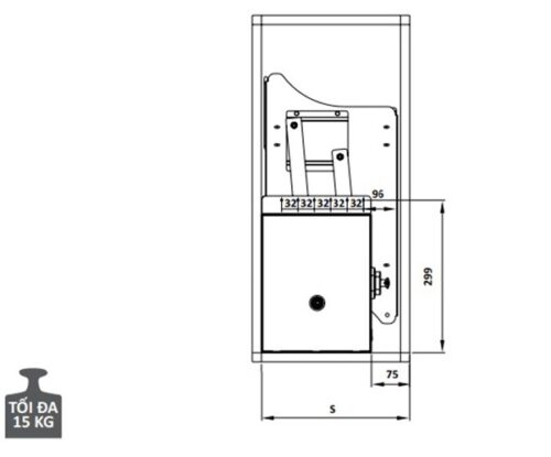 Kích thước của Rổ bát đĩa di động Cucina Lento 504.76.137 800mm Inox 304/ Xám