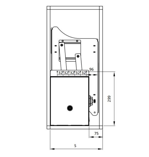 Kích thước của Rổ bát đĩa di động lướt tròn Lento Hafele 504.76.007 Inox 304