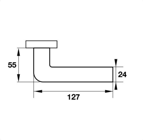 Kích thước của Tay nắm gạt cửa phòng Hafele 903.99.792