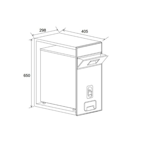 Thiết kế của Thùng gạo Hafele 549.32.991