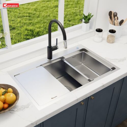 Ảnh chậu rửa bát chống xước Konox Workstation Sink – Topmount Sink KN8151TS Dekor