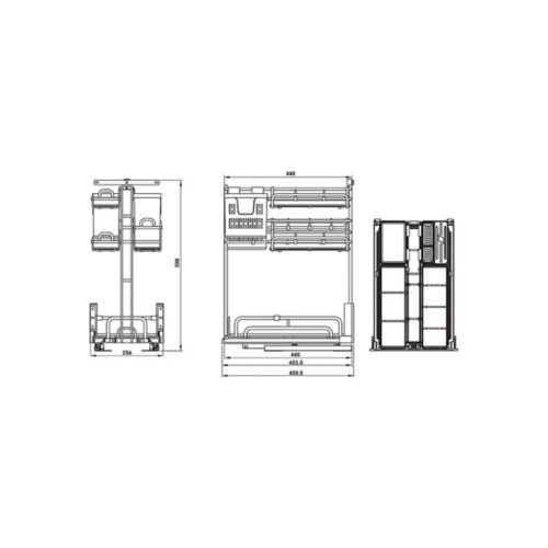 Bộ rổ gia vị dao thớt Hafele Omero 595.00.803 300mm