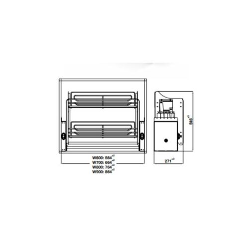 Bộ rổ nâng hạ Hafele Oria 504.76.705 700mm