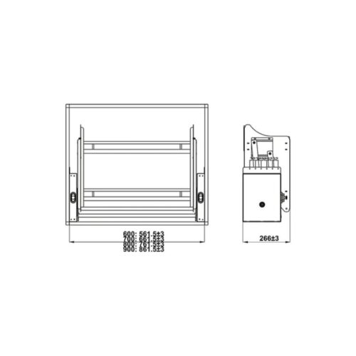 Bộ rổ nâng hạ Hafele Oria 504.76.814 600mm