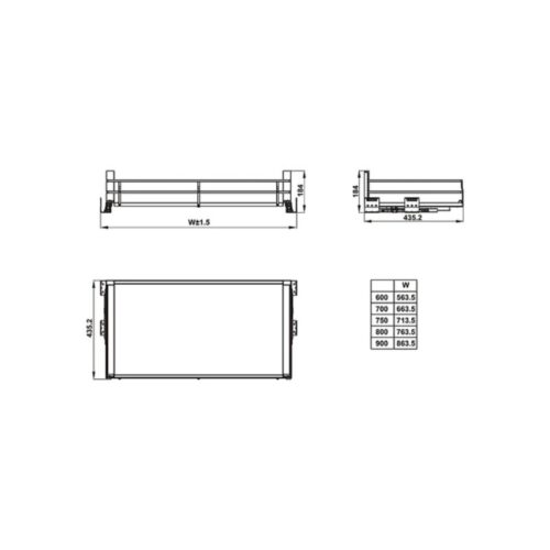 Bộ rổ xoong nồi Hafele Kason 549.08.864 600mm