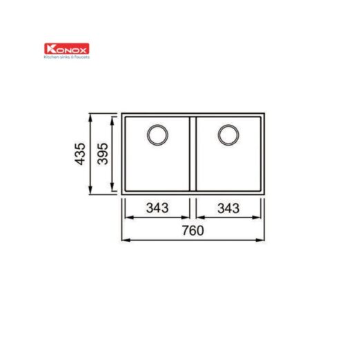 Thiết kế của Chậu rửa bát Granite Veloci 760D Grey