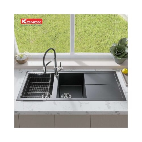 Chậu rửa bát Konox Granite Livello Smart 1160 Black