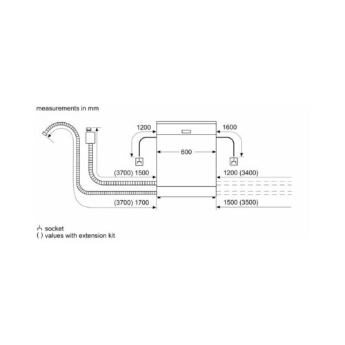 Kích thước của Máy rửa bát Bosch SGS2ITW11E