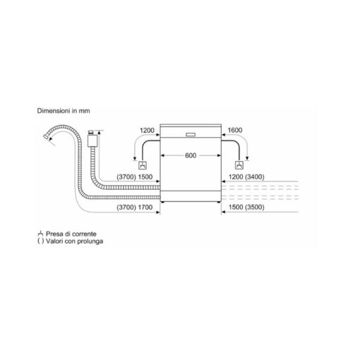 Kích thước của Máy rửa bát Bosch SMH4ECX14E