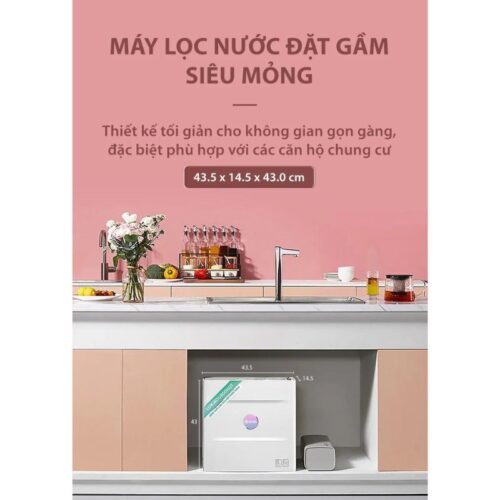 Kích thước máy lọc nước đặt gầm A. O. Smith ROSS™ LUX-AOU800HOT [NEW]