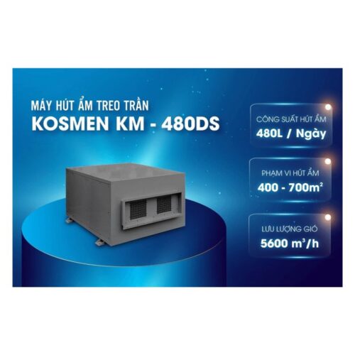 Ảnh máy hút ẩm treo trần Kosmen KM-480DS