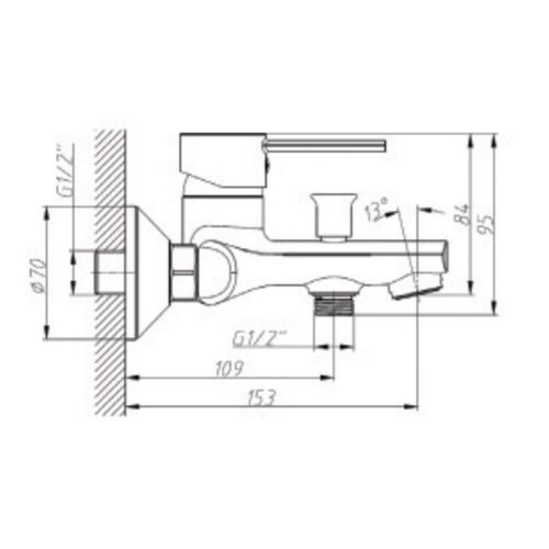 Kích thước sen tắm nóng lạnh Paul Schmitt PA004B