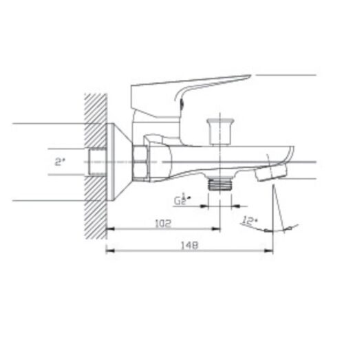 Kích thước sen tắm nóng lạnh Paul Schmitt PA013B